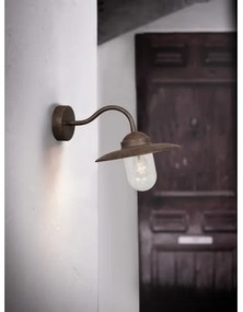 Nordlux - Kültéri fali lámpa LUXEMBOURG 1xE27/60W/230V IP54 barna/patinás