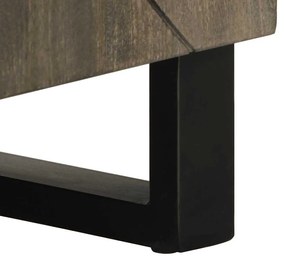 fekete tömör mangófa TV-szekrény 105 x 33 x 46 cm