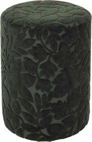 Dekorációs Puff Kárpitozott dombornyomott motívum zöld Boho ülőfelület