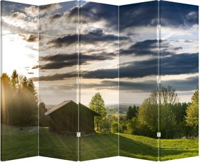 Paraván - Erdei kunyhó (210x170 cm)