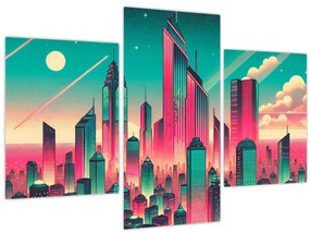 Kép – Nagyváros pop-art stílusban (90x60 cm)