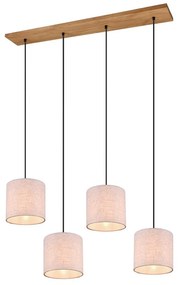 Bézs függőlámpa textil búrával Elmau – Trio