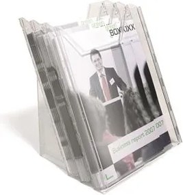 Katalógustartó, asztali és fali, A4, 3 rekeszes, DURABLE Combiboxx, átlátszó (DB858019)