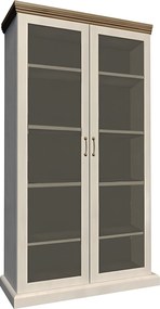 vitrines szekrény, északi sosna/vadtölgy, ROYAL WS
