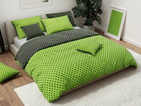 Krepp ágynemű COLAM GREEN POLY zöld Ágyneműhuzat mérete: 70 x 90 cm | 140 x 200 cm