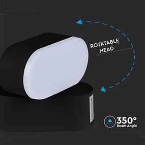 LED Kültéri flexibilis fali lámpa LED/5W/230V 4000K IP65 fekete