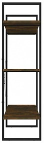füstös tölgyszínű szerelt fa könyvszekrény 100 x 30 x 105 cm