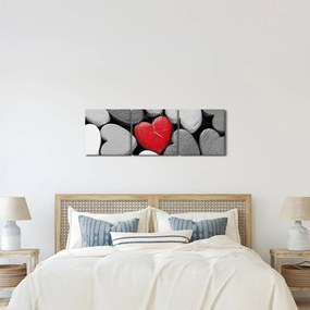 A fa szívék képe (órával) (90x30 cm)
