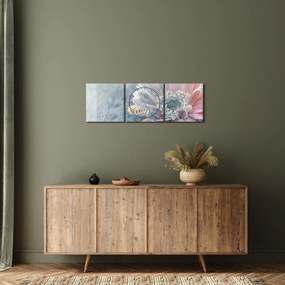 Kép - téli virág (órával) (90x30 cm)
