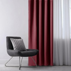 AmeliaHome Blackout Oxford Pleat függöny, bordó, 140 x 245 cm