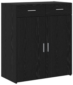 tárolószekrény fekete tölgy 80x42,5x93,5 cm szerelt fa