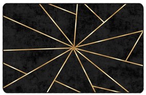 fekete-arany mosható csúszásgátló szőnyeg 190 x 300 cm