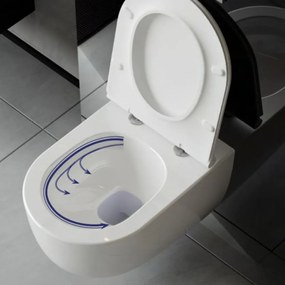 CeraStyle BELLA fali WC - perem nélküli - rimless - VORTEX örvényöblítéssel - 53 cm
