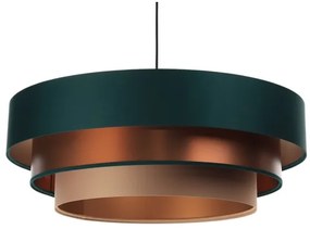 TRINITI függeszték 1xE27/60W/230V zöld/réz, kábellel