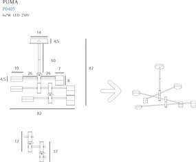 Függeszték Fekete MAXLIGHT P0405