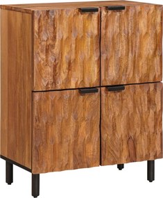 vidaXL Széf tárolóval Akácbarna felület 60 x 33 x 75 cm Tömör Mangófát