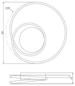 Zuma Line 4103-1WH - LED Mennyezeti lámpa WILLIS LED/22W/230V fehér