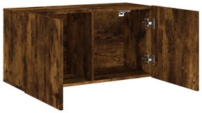 füstös tölgy színű falra szerelhető TV-szekrény 80x 30 x 41 cm