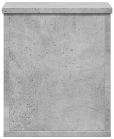 betonszürke szerelt fa tárolóláda 30 x 35 x 35 cm