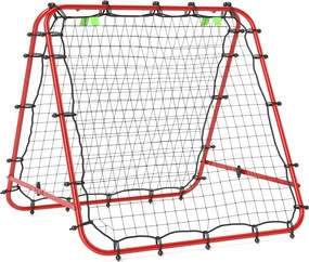 HOMCOM Foci Rebounder, Állítható Visszapattanó Fal 5 Szögbeállítással és Rebound Hálóval, 100 x 95cm-os Kapu Fiataloknak, Rebound Fal Kézilabda Edzésh