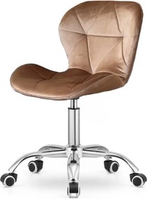 AKCIÓ Világosbarna irodai szék AVOLA VELVET II. osztály