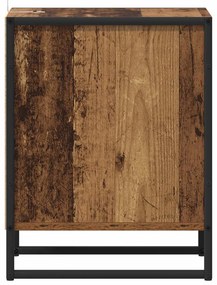 vidaXL Éjjeli asztal fiókkal 2 pcs Öreg fa 39,5 x 30 x 50 cm Faanyag