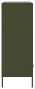 olívazöld acél magasszekrény 68 x 39 x 101,5 cm