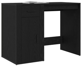 Íróasztal Fekete Tölgy 100x49x75 cm Műszaki Fa