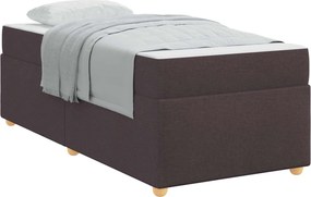 vidaXL Ágykeret matracmal Sötét Barna 80 x 200 cm szövet