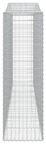 vidaXL 5 db íves horganyzott vas gabion kosár 400 x 50 x 160/180 cm