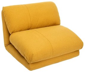 Alacsony fotel, ággyá alakítható, sárga - COMFY