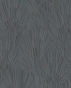 Art-Deco stílusú geometrikus tapéta szürke-ezüst