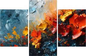 Kép - Virágok absztrakt festménye III. (90x60 cm)