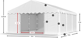 Raktárcsarnok/garázs 4x6x2m Comfort PE 240g
