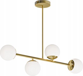 Led mennyezeti függőlámpa 4X E27 arany üveg gömbök csillár loft nappali