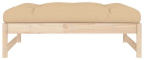 tömör fenyőfa kerti lábzsámoly párnával 120x80 cm