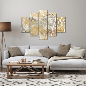 Kép - Vintage fal virágokkal (150x105 cm)
