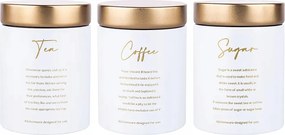 Konzervdobozok Kávé- és cukortartók arany fedéllel Ajándék