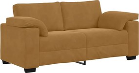 vidaXL barna bársony loveseat kanapé 180x77x82 cm