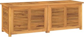 vidaXL tömör tíkfa kerti tárolóláda zsákkal 150 x 50 x 55 cm