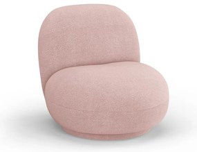 Világos rózsaszín buklé fotel Chuck – Micadoni Home