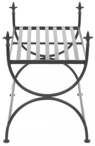vintage stílusú fekete fém pad 83 x 42 x 55 cm