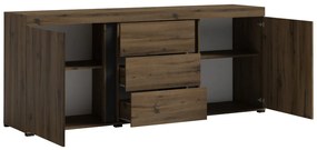 AVINON 2 komód, 220x91x49,5, tölgy noble/fekete