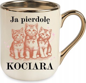 Bögre Elegáns Bézs Ja Pie*cica Alj Ajándék Születésnap Karácsony+csomagolás