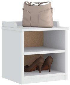 SANDNES fehér tömör fenyőfa előszobapad 45x40x50 cm