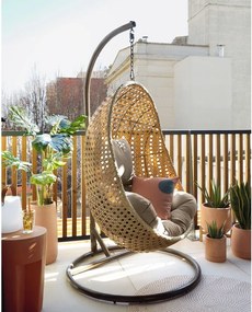 Fekete kerti függőfotel Dalias – Kave Home