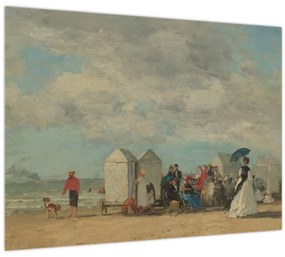 Kép - Eugène Boudin, Beach Scene, reprodukciók (70x50 cm)