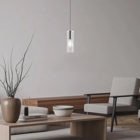 Rabalux 72048 - Csillár zsinóron ESTA 1xE27/40W/230V átlátszó/króm