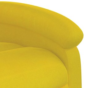 vidaXL sárga bársony dönthető masszázsfotel