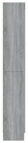 szürke sonoma szerelt fa vitrinszekrény 82,5x30,5x185,5 cm